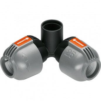 Соединитель L-образный GARDENA 25 мм х 3/4 - внутренняя резьба Соединитель L-образный GARDENA 25 мм х 3/4 - внутренняя резьба